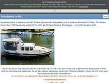 Tablet Screenshot of polen-hausboote.de